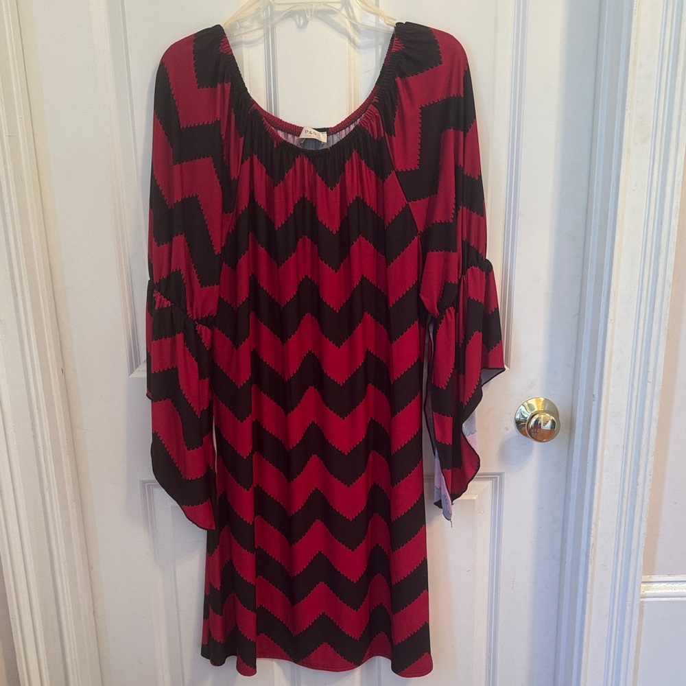 Black & red dress.  A-5
